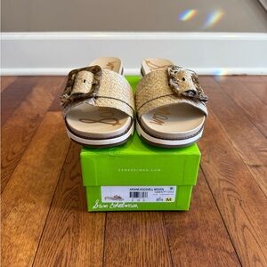 Sam Edelman Ariane Eggshell Weave Slide Sandal (size 8.5)